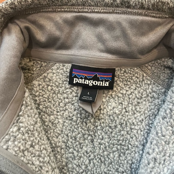 Patagonia Women's Better Sweater Stonewash Gray L 1/4 Zip Pullover Branded - Picture 3 of 14